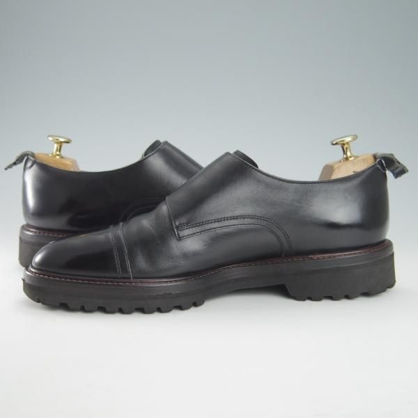 極上★WH/ダブルエイチ SIZE 7【貴重★(仏)OLD ENGLAND別注/ダブルモンク】カーフ/黒/メンズ/オールドイングランド★h064