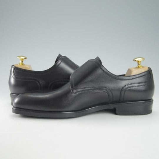 新品★(伊)ア・テストーニ SIZE 5.5【★モンクストラップ/黒】カーフ/メンズ/a.testoni★h065