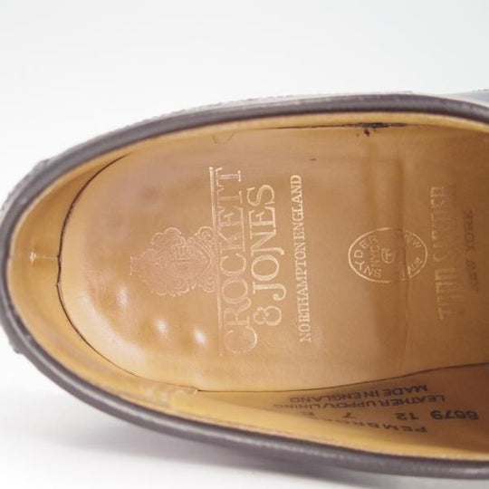 ★クロケット&ジョーンズ 7E【定価￥90,200-★ダイナイトソール/(米)TODD SNYDER別注】PEMBROKE/325ラスト/黒/Crockett&Jones★h069
