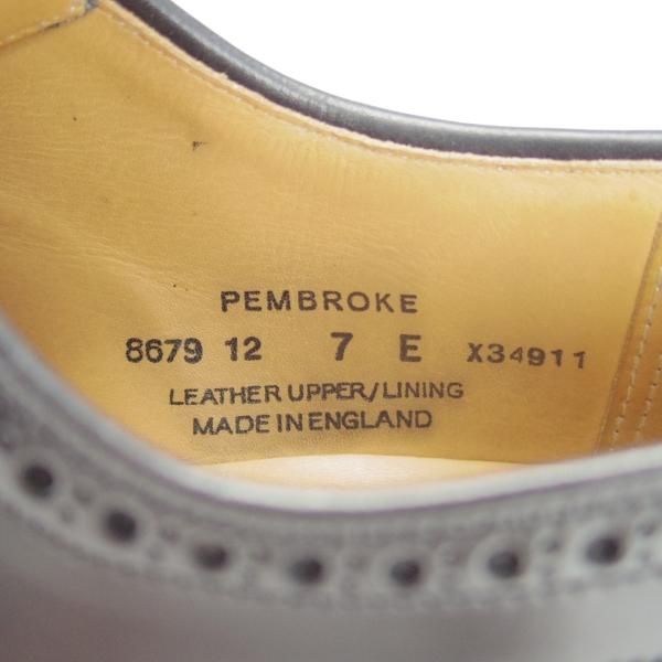 ★クロケット&ジョーンズ 7E【定価￥90,200-★ダイナイトソール/(米)TODD SNYDER別注】PEMBROKE/325ラスト/黒/Crockett&Jones★h069