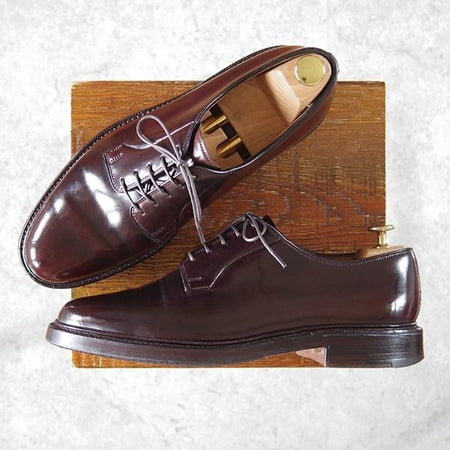 極上★クロケット&ジョーンズ 8EE【コードバン仕様★CARLISLE/240ラスト】プレーントゥ/バーガンディー/赤茶/Crockett&Jones★h079