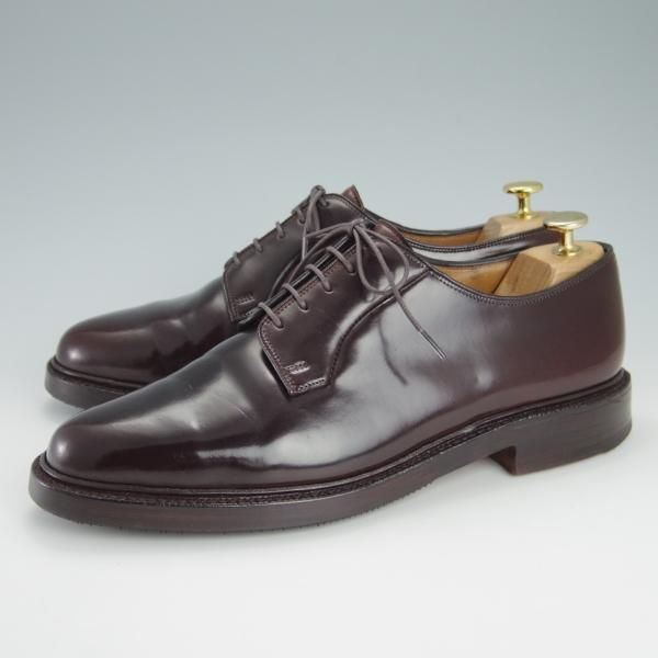 極上★クロケット&ジョーンズ 8EE【コードバン仕様★CARLISLE/240ラスト】プレーントゥ/バーガンディー/赤茶/Crockett&Jones★h079