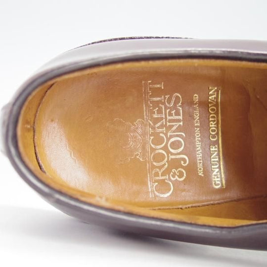 極上★クロケット&ジョーンズ 8EE【コードバン仕様★CARLISLE/240ラスト】プレーントゥ/バーガンディー/赤茶/Crockett&Jones★h079