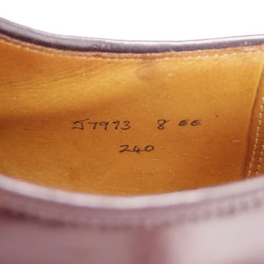 極上★クロケット&ジョーンズ 8EE【コードバン仕様★CARLISLE/240ラスト】プレーントゥ/バーガンディー/赤茶/Crockett&Jones★h079