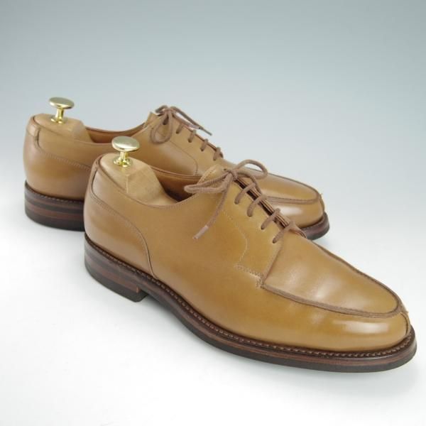極美品★クロケット&ジョーンズ 6.5E【現行定価￥88,000-★ダイナイトソール仕様/モールトン/MORETON】薄茶/Crockett&Jones★h080