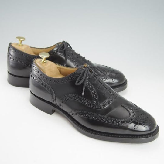 極上★チャーチ 80F/UK8【定価￥155,100-★BURWOOD/バーウッド】81ラスト/5都市ロゴ/ポリッシュドバインダーカーフ/黒/Church's★h082