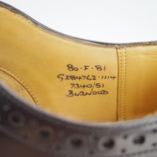 極上★チャーチ 80F/UK8【定価￥155,100-★BURWOOD/バーウッド】81ラスト/5都市ロゴ/ポリッシュドバインダーカーフ/黒/Church's★h082