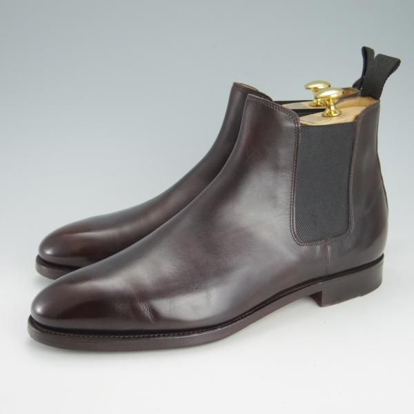 極上★ジョンロブ 7.5E【定価￥308,000-★ミュージアムカーフ/8695ラスト】LAWRY/サイドゴアブーツ/濃茶/メンズ/JOHN LOBB★h083