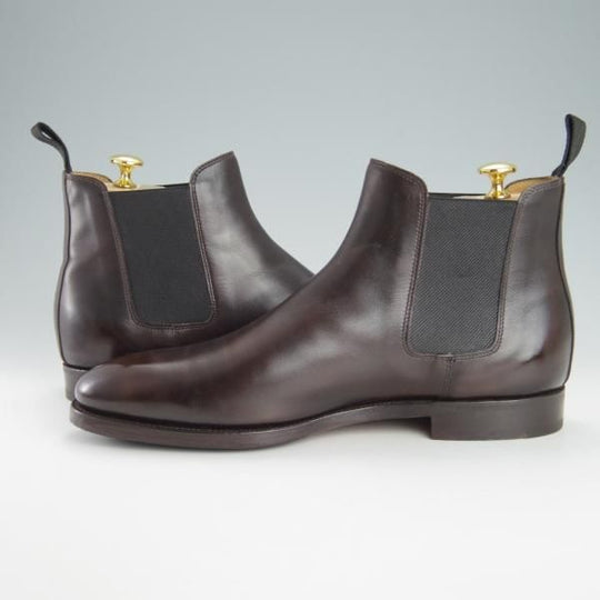 極上★ジョンロブ 7.5E【定価￥308,000-★ミュージアムカーフ/8695ラスト】LAWRY/サイドゴアブーツ/濃茶/メンズ/JOHN LOBB★h083