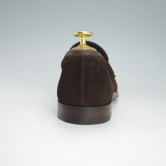 美品★クロケット&ジョーンズ 5.5D【★コインローファー/HARVARD】ハーバード/314ラスト/スエード/濃茶/メンズ/Crockett&Jones★h085
