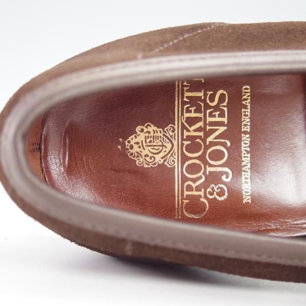 美品★クロケット&ジョーンズ 5.5D【★コインローファー/HARVARD】ハーバード/314ラスト/スエード/濃茶/メンズ/Crockett&Jones★h085