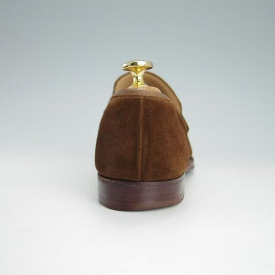 極上★クロケット&ジョーンズ UK6程度【★ビームスF別注/コインローファー】スエード/濃茶/メンズ/BEAMS F/Crockett&Jones★h087