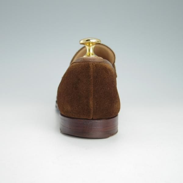 極上★クロケット&ジョーンズ UK6程度【★ビームスF別注/コインローファー】スエード/濃茶/メンズ/BEAMS F/Crockett&Jones★h087