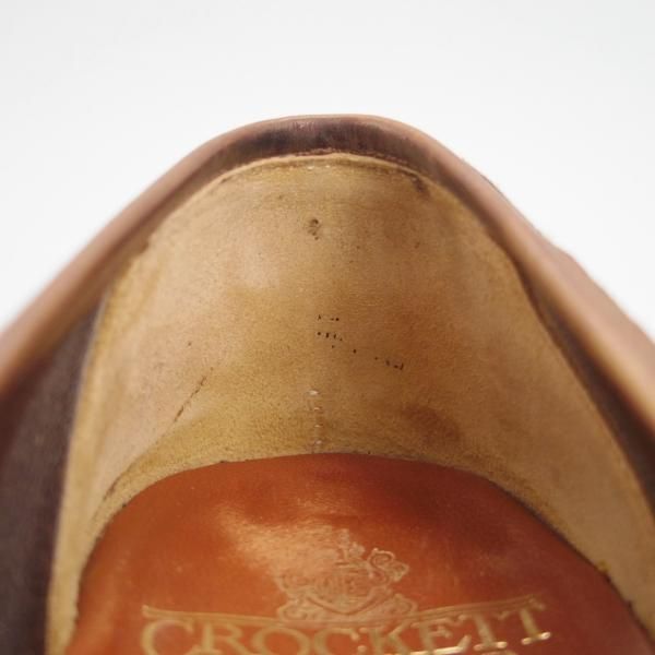 極上★クロケット&ジョーンズ UK6程度【★ビームスF別注/コインローファー】スエード/濃茶/メンズ/BEAMS F/Crockett&Jones★h087