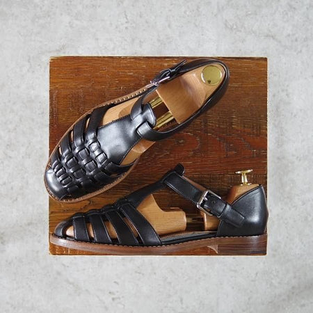 ★チャーチ(レディース) SIZE 36【定価￥114,400-★KELSEY/ケルシー】グルカサンダル/プレステージカーフ/黒/Church's★h088