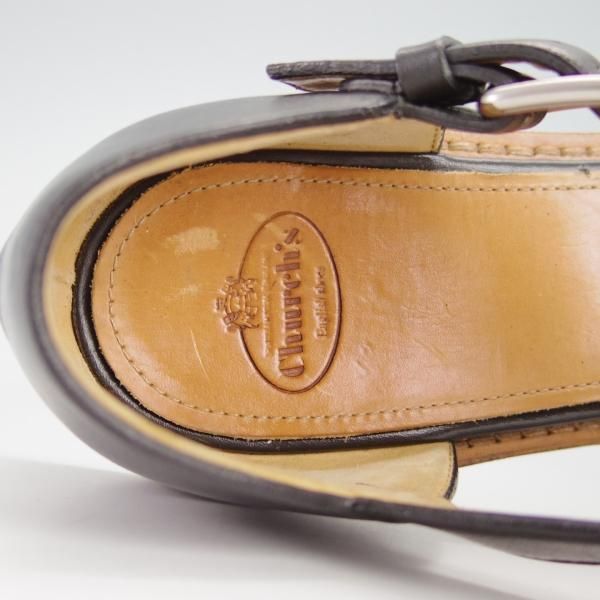 ★チャーチ(レディース) SIZE 36【定価￥114,400-★KELSEY/ケルシー】グルカサンダル/プレステージカーフ/黒/Church's★h088