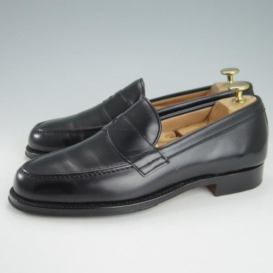 美品★(英)チーニー 6F【定価￥78,100-★HUDSON/ハドソン】5203ラスト/コインローファー/カーフ/黒/メンズ/CHEANEY★h097