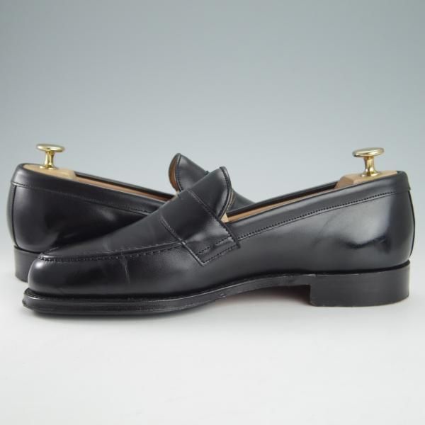 美品★(英)チーニー 6F【定価￥78,100-★HUDSON/ハドソン】5203ラスト/コインローファー/カーフ/黒/メンズ/CHEANEY★h097