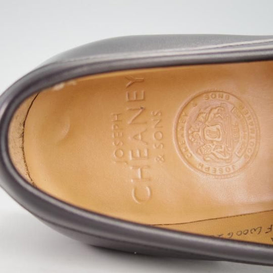 美品★(英)チーニー 6F【定価￥78,100-★HUDSON/ハドソン】5203ラスト/コインローファー/カーフ/黒/メンズ/CHEANEY★h097