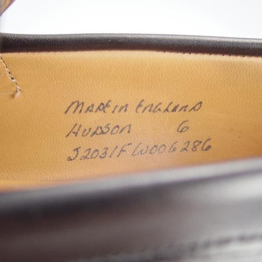 美品★(英)チーニー 6F【定価￥78,100-★HUDSON/ハドソン】5203ラスト/コインローファー/カーフ/黒/メンズ/CHEANEY★h097