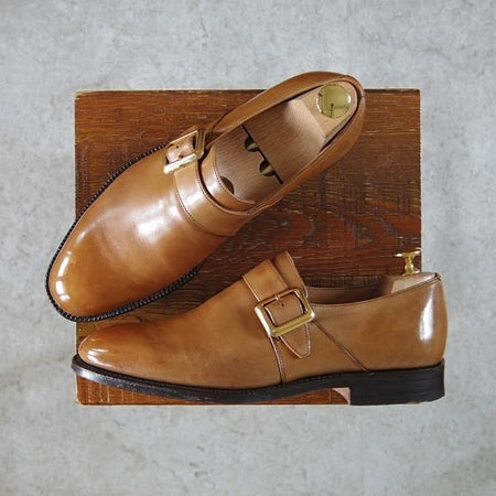 美品★チャーチ 60F/UK6【貴重★73ラスト/SYDNEY/シドニー】モンクストラップ/4都市ロゴ/カーフ/薄茶/メンズ/Church's★h098