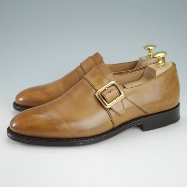 美品★チャーチ 60F/UK6【貴重★73ラスト/SYDNEY/シドニー】モンクストラップ/4都市ロゴ/カーフ/薄茶/メンズ/Church's★h098