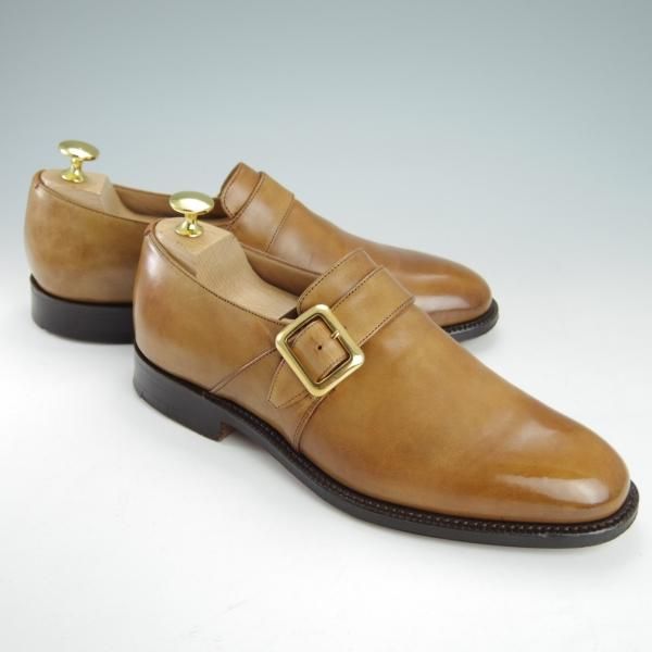 美品★チャーチ 60F/UK6【貴重★73ラスト/SYDNEY/シドニー】モンクストラップ/4都市ロゴ/カーフ/薄茶/メンズ/Church's★h098