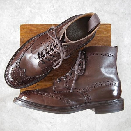極美品★トリッカーズ SIZE 8【現行定価￥96,800-★ダイナイトソール/MALTON/モールトン】2508/カントリーブーツ/濃茶/Tricker's★h099