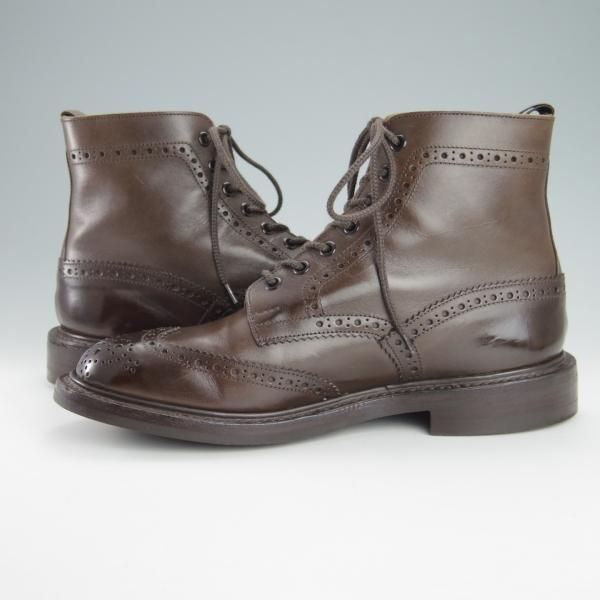 極美品★トリッカーズ SIZE 8【現行定価￥96,800-★ダイナイトソール/MALTON/モールトン】2508/カントリーブーツ/濃茶/Tricker's★h099