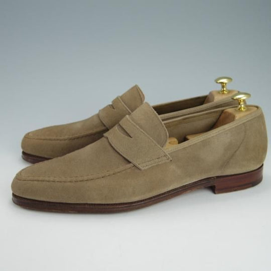 極美品★クロケット&ジョーンズ 9.5E【定価￥74,800-★ビームスF別注/CAMDEN】366ラスト/コインローファー/スエード/Crockett&Jones★h100