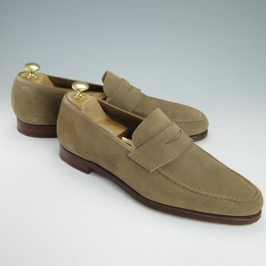 極美品★クロケット&ジョーンズ 9.5E【定価￥74,800-★ビームスF別注/CAMDEN】366ラスト/コインローファー/スエード/Crockett&Jones★h100