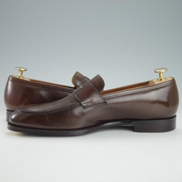ほぼ未使用★クロケット&ジョーンズ 6E【定価￥104,500-★ハンドグレード/CRAWFORD】363ラスト/ローファー/濃茶/Crockett&Jones★h106