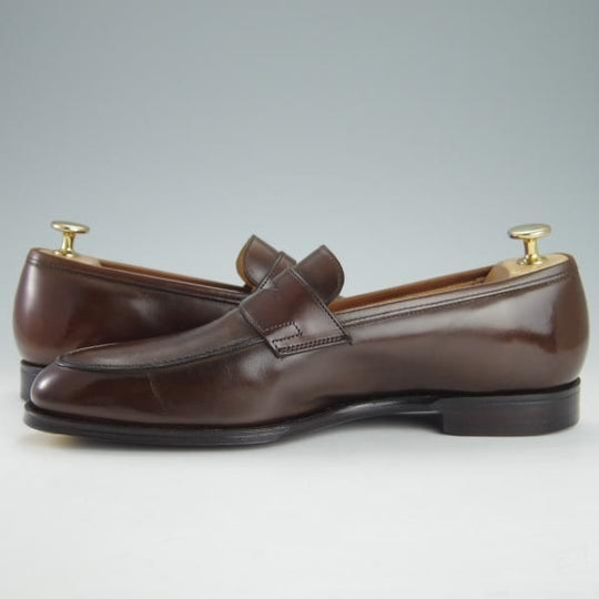 ほぼ未使用★クロケット&ジョーンズ 6E【定価￥104,500-★ハンドグレード/CRAWFORD】363ラスト/ローファー/濃茶/Crockett&Jones★h106