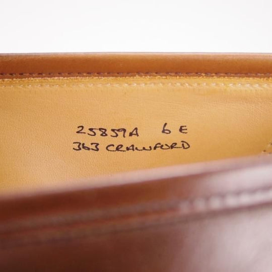 ほぼ未使用★クロケット&ジョーンズ 6E【定価￥104,500-★ハンドグレード/CRAWFORD】363ラスト/ローファー/濃茶/Crockett&Jones★h106