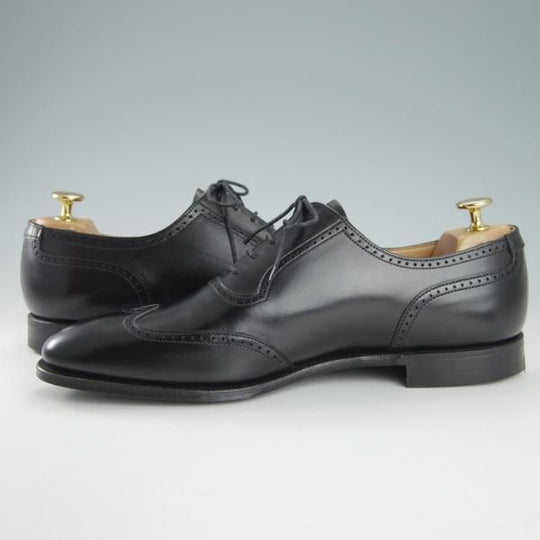 ほぼ試着程度★クロケット&ジョーンズ 8E【★(英)ポールスミス別注/Paul Smith】ブラインドブローグ/カーフ/黒/Crockett&Jones★h118