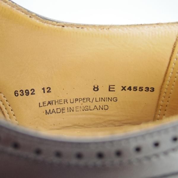 ほぼ試着程度★クロケット&ジョーンズ 8E【★(英)ポールスミス別注/Paul Smith】ブラインドブローグ/カーフ/黒/Crockett&Jones★h118