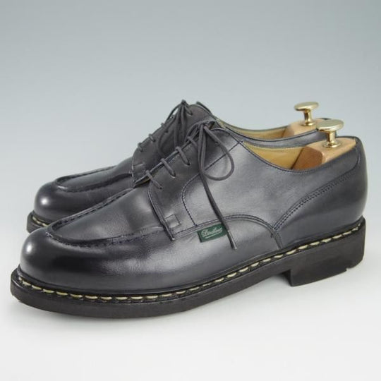 極美品★パラブーツ SIZE 8【定価￥71,500-★シャンボード/CHAMBORD】TEXソール/リスレザー/Uチップ/NUIT/紺/メンズ/Paraboot★h120