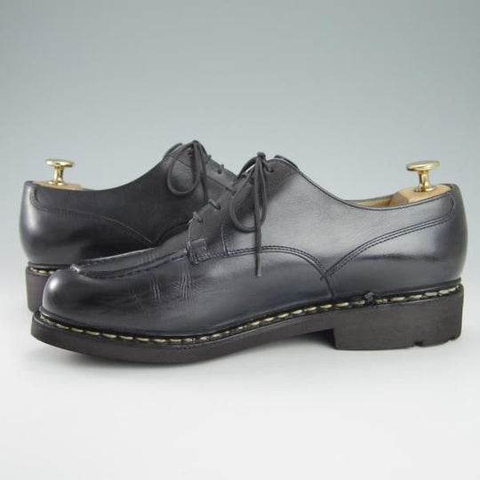 極美品★パラブーツ SIZE 8【定価￥71,500-★シャンボード/CHAMBORD】TEXソール/リスレザー/Uチップ/NUIT/紺/メンズ/Paraboot★h120