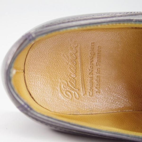 極美品★パラブーツ SIZE 8【定価￥71,500-★シャンボード/CHAMBORD】TEXソール/リスレザー/Uチップ/NUIT/紺/メンズ/Paraboot★h120