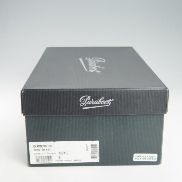 極美品★パラブーツ SIZE 8【定価￥71,500-★シャンボード/CHAMBORD】TEXソール/リスレザー/Uチップ/NUIT/紺/メンズ/Paraboot★h120