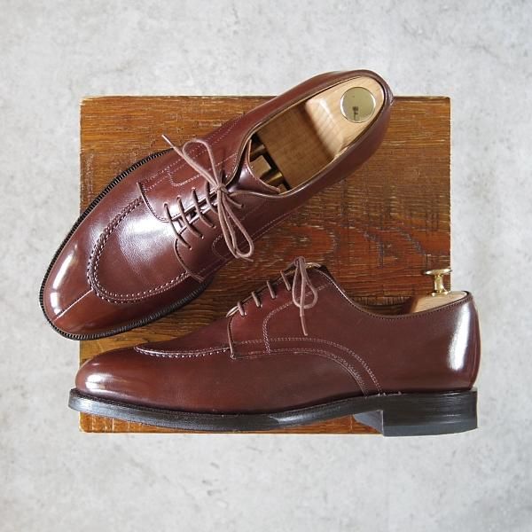 極美品★ジョンストン&マーフィー SIZE 7【★アリストクラフト/ARISTOCRAFT】Uチップ/カーフ/濃茶/メンズ/Johnston&Murphy★h121