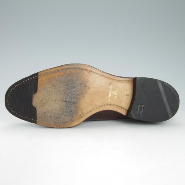 極美品★ジョンストン&マーフィー SIZE 7【★アリストクラフト/ARISTOCRAFT】Uチップ/カーフ/濃茶/メンズ/Johnston&Murphy★h121
