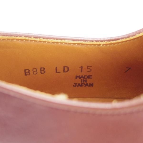 極美品★ジョンストン&マーフィー SIZE 7【★アリストクラフト/ARISTOCRAFT】Uチップ/カーフ/濃茶/メンズ/Johnston&Murphy★h121