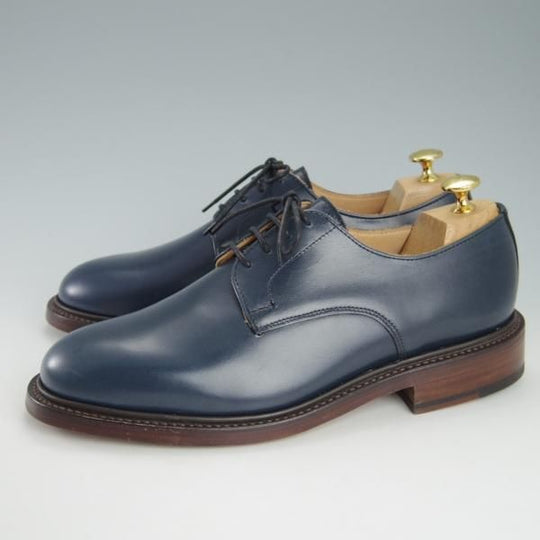 未使用★(英)サンダース製 UK8/US9【★マークマクナイリー別注/プレーントゥ】カーフ/紺/メンズ/SANDERS/MARK MCNAIRY★h122