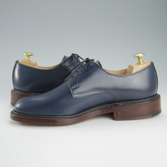 未使用★(英)サンダース製 UK8/US9【★マークマクナイリー別注/プレーントゥ】カーフ/紺/メンズ/SANDERS/MARK MCNAIRY★h122