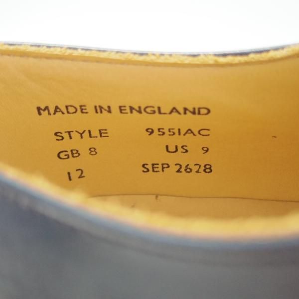 未使用★(英)サンダース製 UK8/US9【★マークマクナイリー別注/プレーントゥ】カーフ/紺/メンズ/SANDERS/MARK MCNAIRY★h122