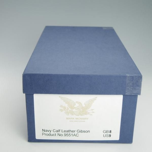 未使用★(英)サンダース製 UK8/US9【★マークマクナイリー別注/プレーントゥ】カーフ/紺/メンズ/SANDERS/MARK MCNAIRY★h122