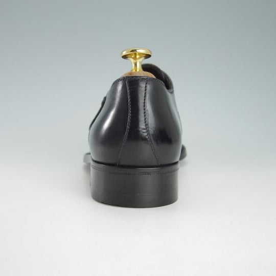 ★(伊)ア・テストーニ SIZE 5【上級★ブラックラピド製法/ブラックラベル】モンクストラップ/カーフ/黒/BLACK LABEL/a.testoni★h124