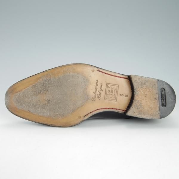 ★(伊)ア・テストーニ SIZE 5【上級★ブラックラピド製法/ブラックラベル】モンクストラップ/カーフ/黒/BLACK LABEL/a.testoni★h124