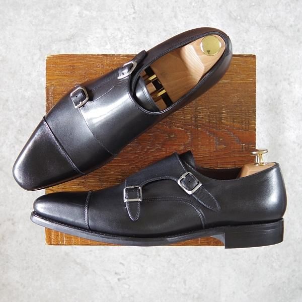 未使用★ユニオンインペリアル SIZE 8.5【定価￥42,900-★ダイナイトソール仕様/U1942】ダブルモンク/カーフ/黒/Union Imperial★h126